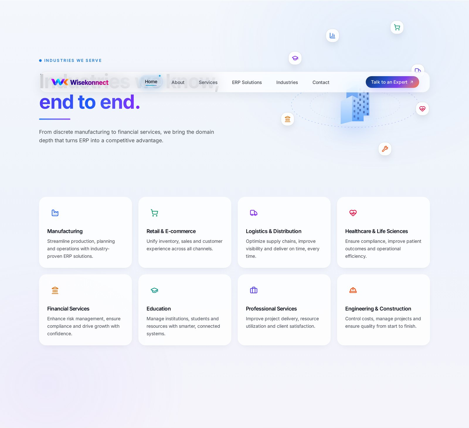 Modern Interface — live Wisekonnect website