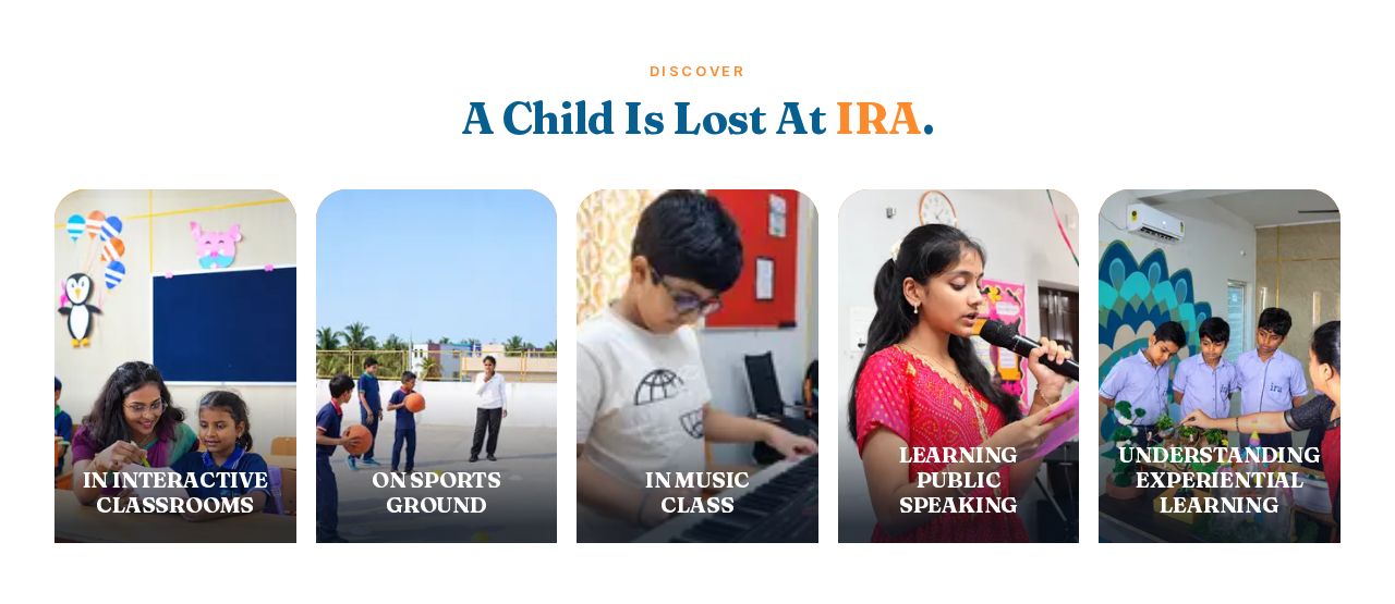 Real IRA school moments across interactive classrooms, sports, music, public speaking and experiential learning